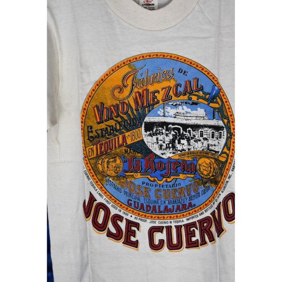Men's Vintage 70's Jose Cuervo Graphic T-shirt Hi Cru by Stedman Size S - Picture 3 of 6